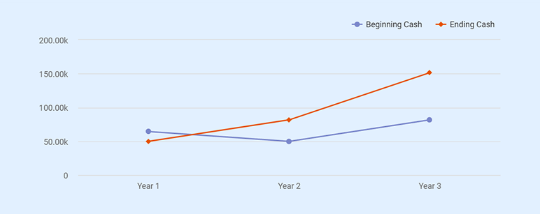 Projected cash flow statement for the coaching business