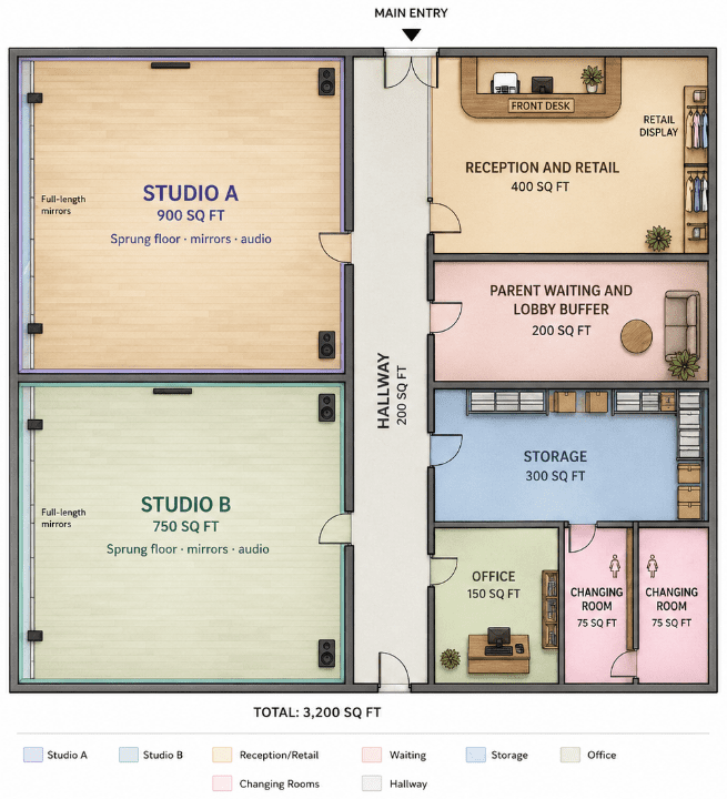 Financial plan overview for dance studio business plan