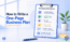 One-Page Business Plan