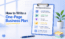 One-Page Business Plan