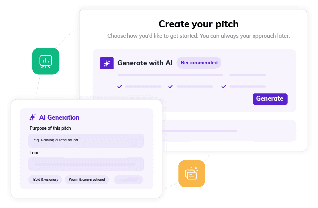 Choose a blank canvas or AI generation when starting a new deck