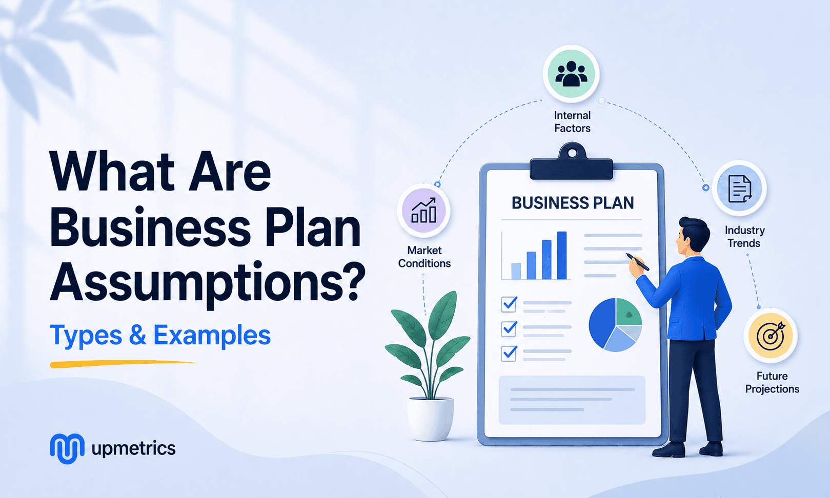 Business plan assumptions shaped by market conditions, internal factors, industry trends and future projections