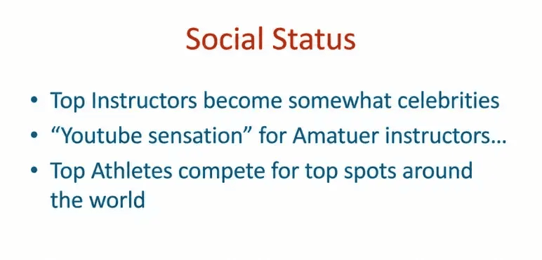 Peloton pitch deck slide 4 on social status and instructor celebrity