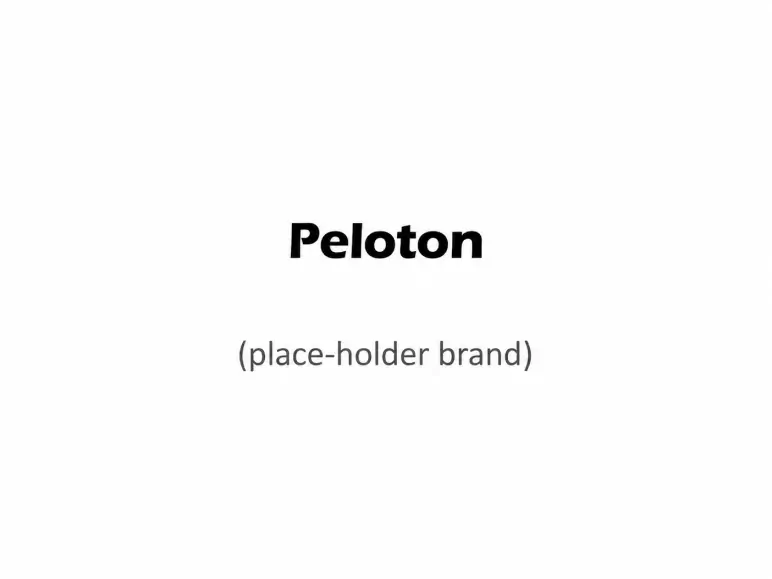 Peloton pitch deck slide 1