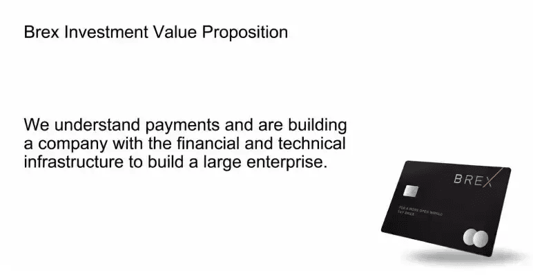 Brex pitch deck slide 18 investment proposition built on payments expertise